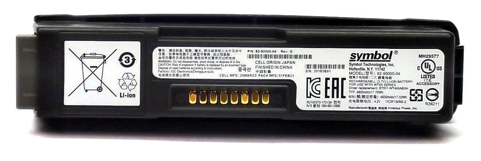 Symbol WT4000 Battery Wearable Computer 3.7V 4600mAh 82-90005-04 Genuine OEM
