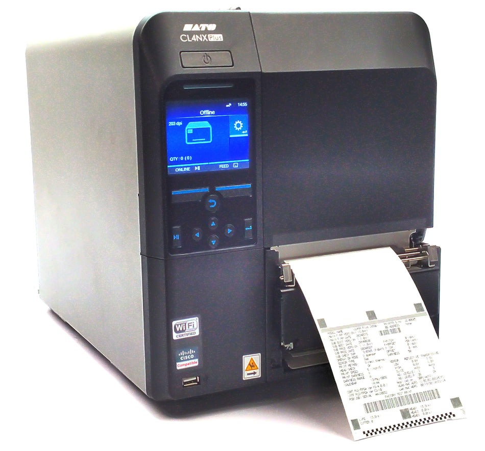Sato CL4NX Plus Industrial Printer Thermal Barcode RFID WiFi w/Peeler WWCLP1021