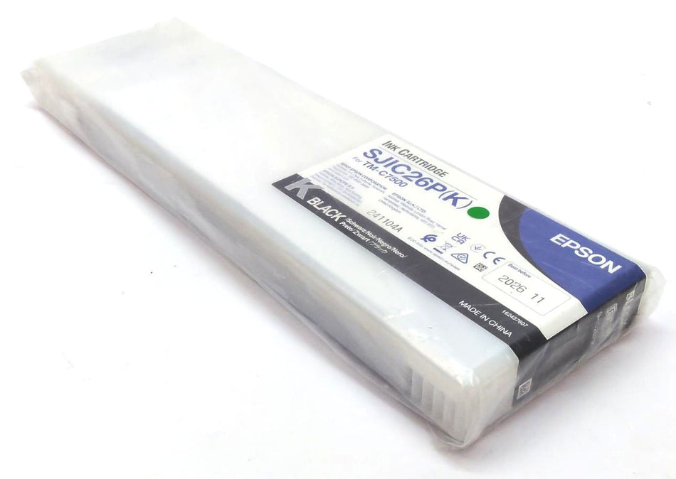 Epson ColorWorks TM-C7500 Ink Cartridge SJIC26P(K) Black Genuine OEM