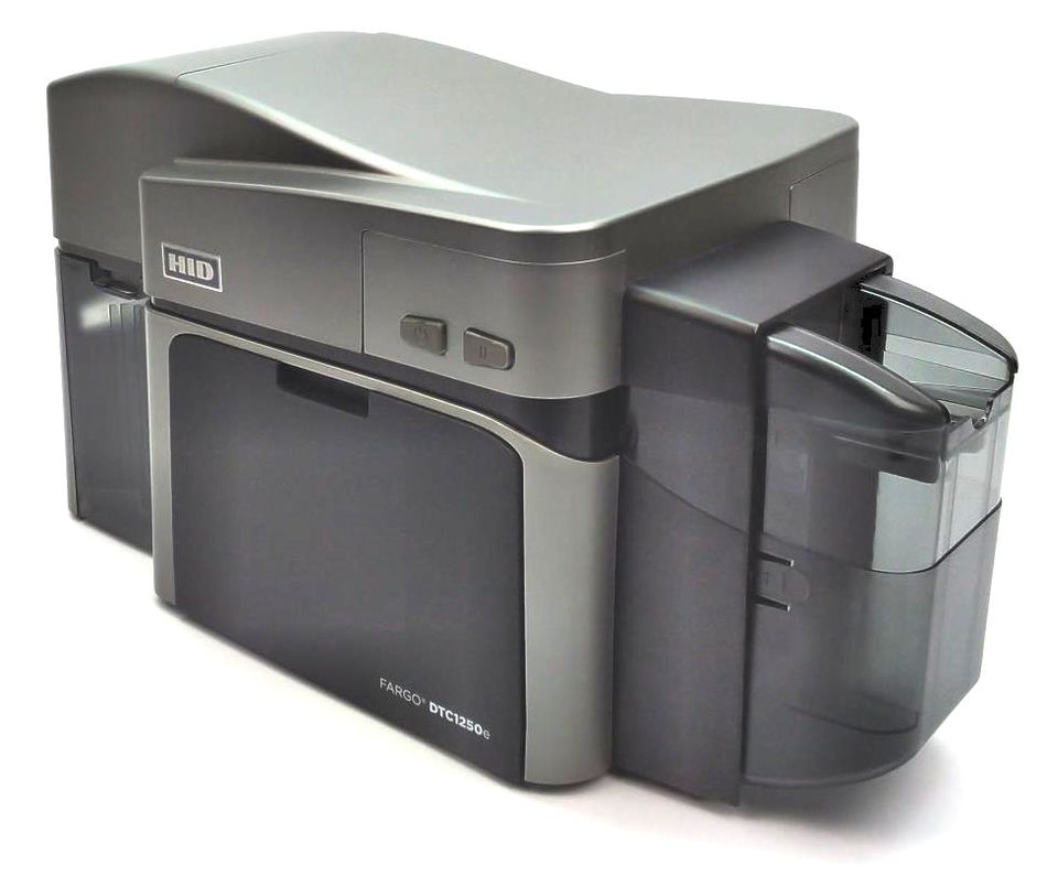 HID Fargo DTC1250e ID Card Printer Color Dye Sublimation Tabletop 050100