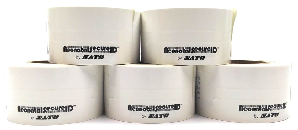 Sato 1.56" x 6" Wristbands Neonatal DT ADH Back 60S131001 Genuine OEM - 5 Rolls