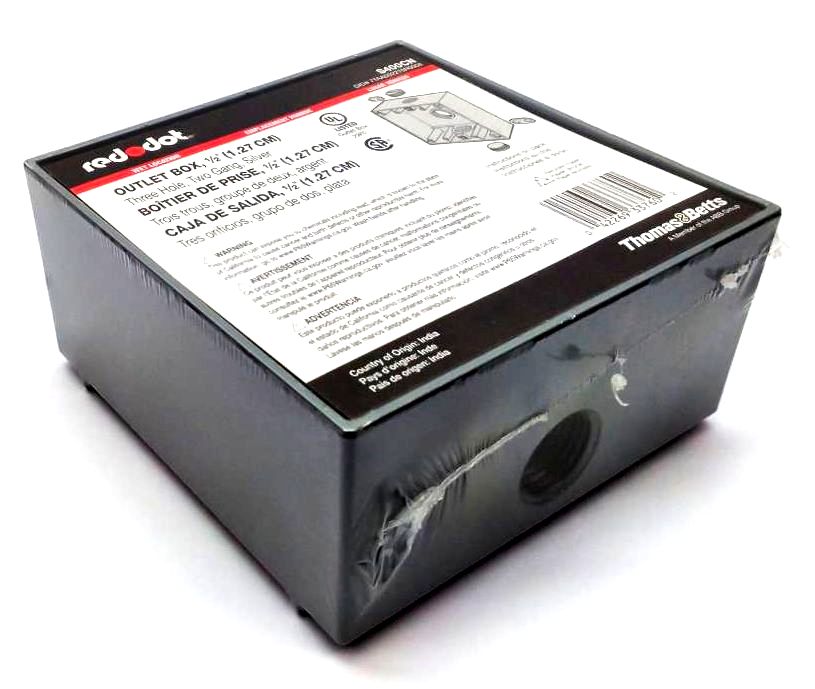 Reddot S400CN Surface Mount Conduit Electrical Box Weatherproof for 2 Gang
