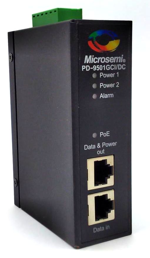 Microsemi Power over Ethernet DC Injector 10/100/1000 Mbps PD-9501GC1/DC
