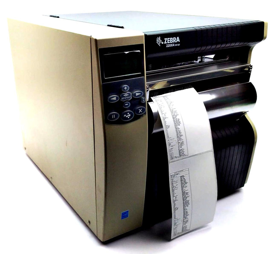 Zebra 220Xi4 Industrial Label Printer with Cutter and Rewinder 223-801-00200