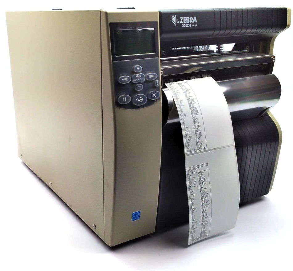 Zebra 220Xi4 Industrial Label Printer with Cutter and Rewinder 223-801-00200