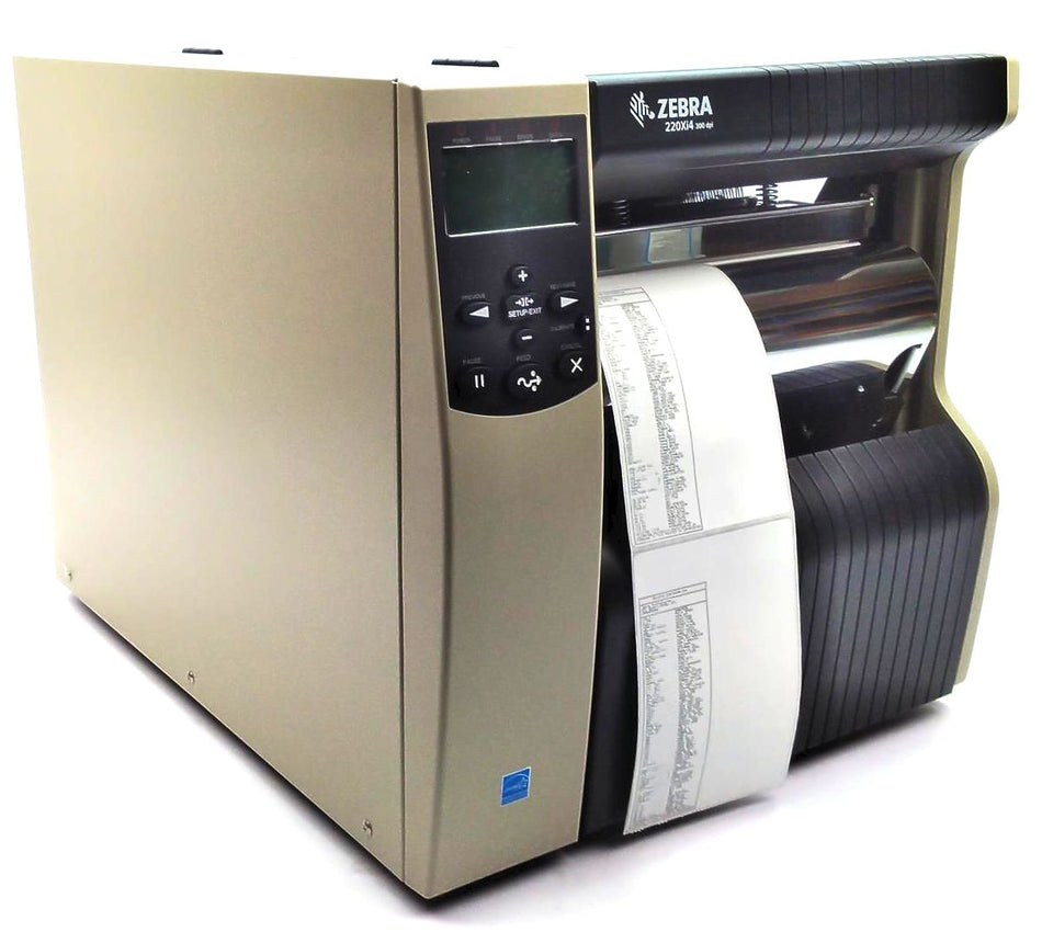 Zebra 220Xi4 Industrial Barcode Label Printer with Rewinder 223-801-00200