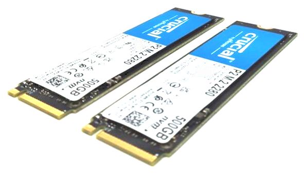 Lot of 2 Crucial 500G NVMe SSD with Windows 11 P2 M.2 2280 PCle Gen3 x4