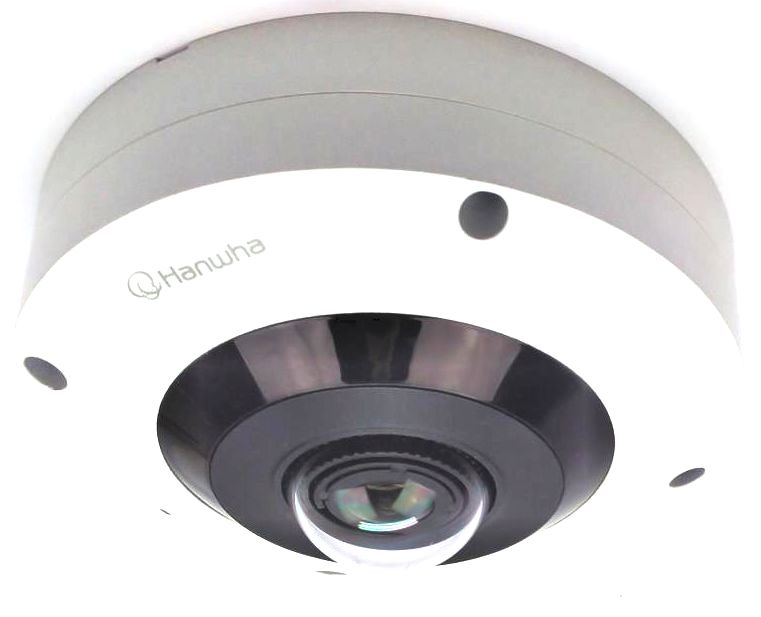 Hanwha Vision XNF-9013RV Security Dome Camera Outdoor AI IR Fisheye 1.08mm Lens