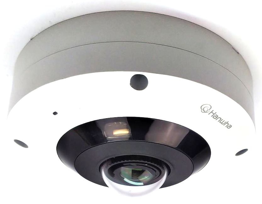 Hanwha Vision XNF-9013RV Security Dome Camera Outdoor AI IR Fisheye 1.08mm Lens