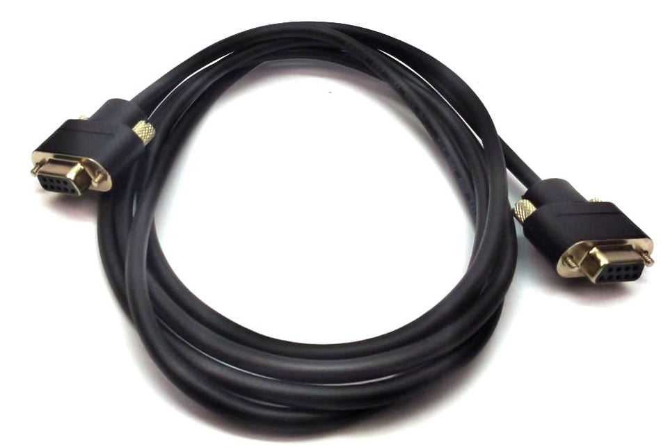 C2G Serial RS232 DB9 Cable Low Profile CMG-Rated F/F 52148 1.8M
