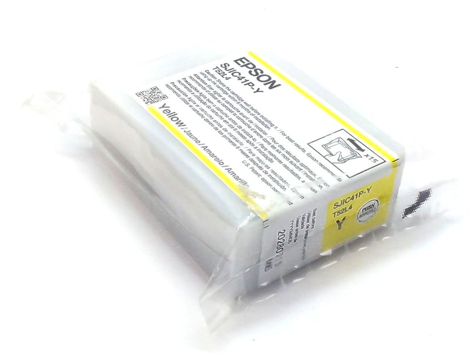 Epson ColorWorks CW-C4000 Ink Cartridge Yellow T52L4 SJIC41P-Y Genuine OEM
