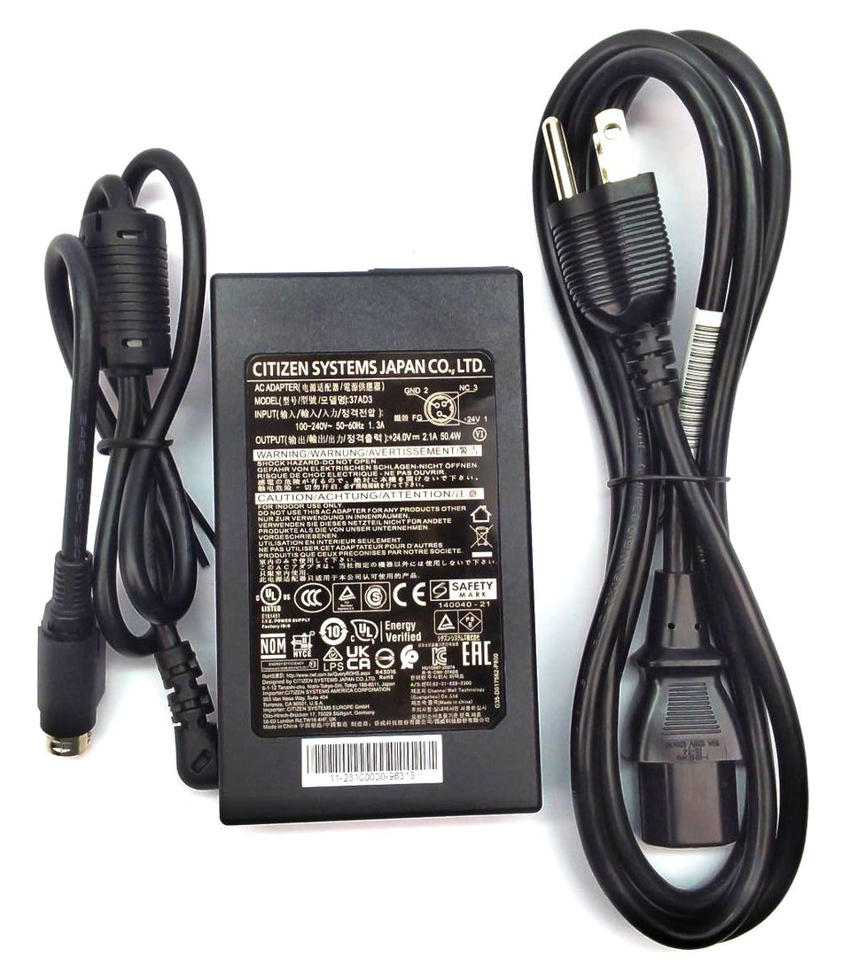Citizen CT-S4000 AC Adapter Charger 50.4W 2.1A 24V PWT20019S-00 Genuine OEM