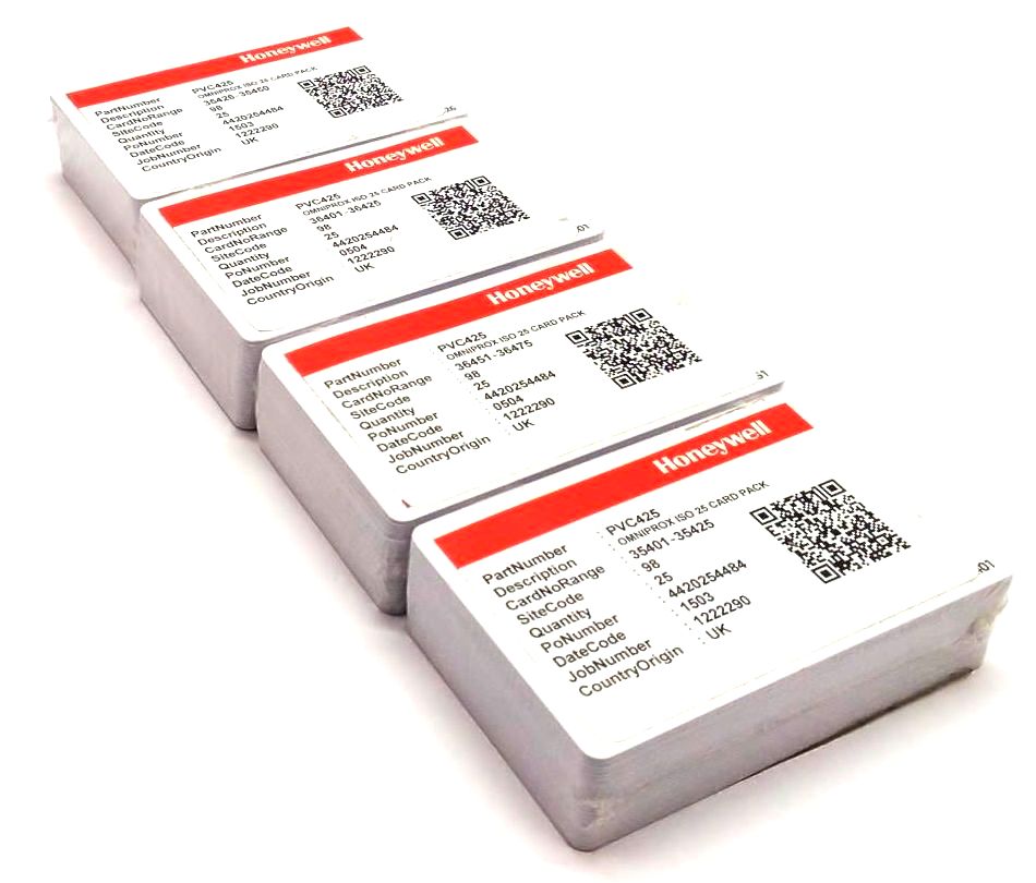 Honeywell PVC425S Omniprox ISO Credential Access Control Cards 34-Bit - 100 Pcs