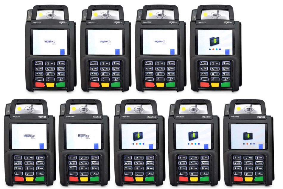 Lot of 10 Ingenico Lane 5000 Payment Card Reader Contactless Wi-Fi Bluetooth OEM