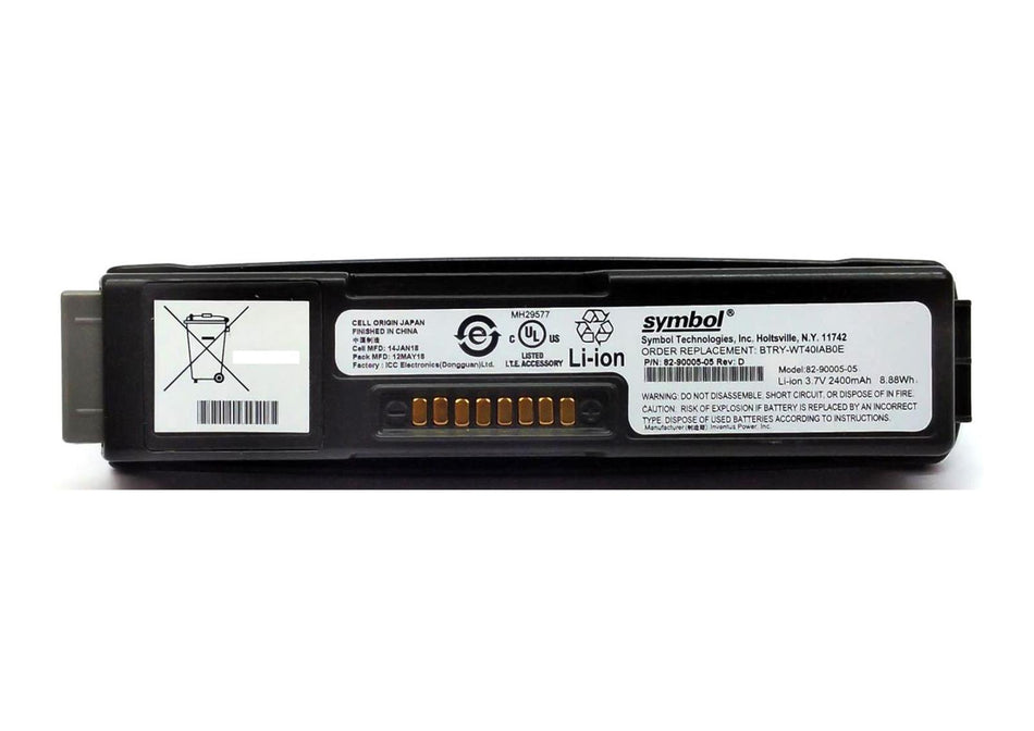 Symbol WT4000 Battery Wearable Scanner Li-Ion 3.7V 2400mAh 8.88Wh 82-90005-05