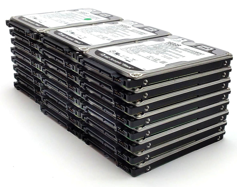 Lot of 24 Western Digital Hard Drive 160GB WD1600BEKT 7200 RPM 2.5" SATA