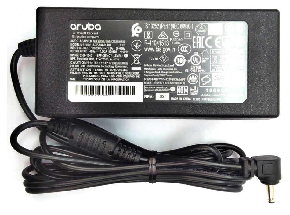 HPE Aruba AP-303 AC Adapter Charger ADP-50GR BD 50.02 48V 1.042A Genuine OEM