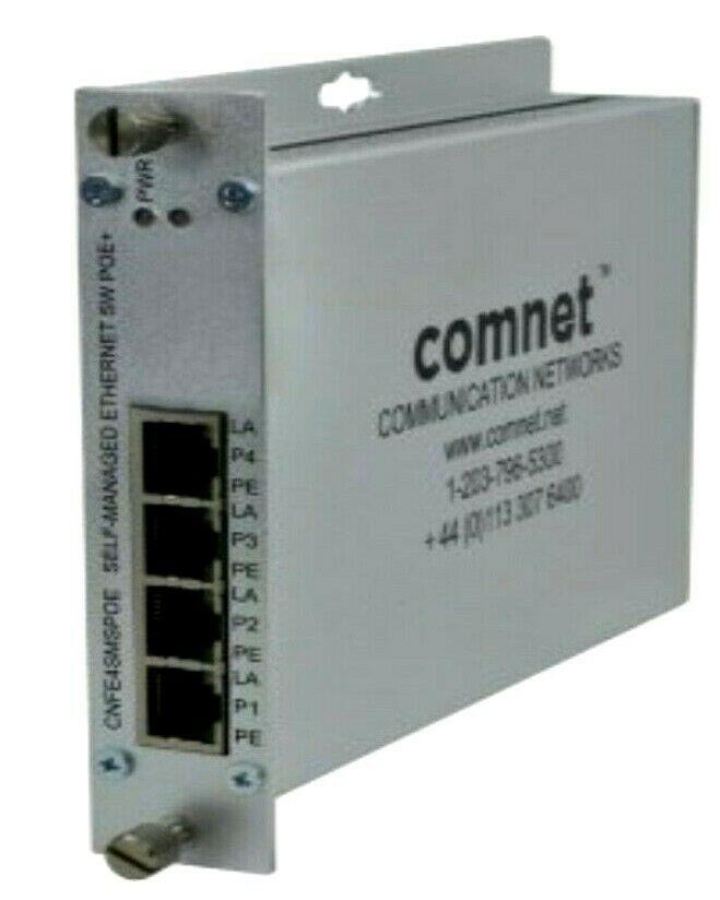 Comnet 4 Port 10/100 Mbps Ethernet Self-managed Switch with PoE+ CNFE4SMSPOE