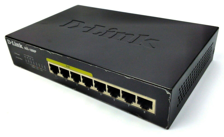 D-Link 8 Port Gigabit Desktop Networking Switch + 4 Port PoE DGS-1008P