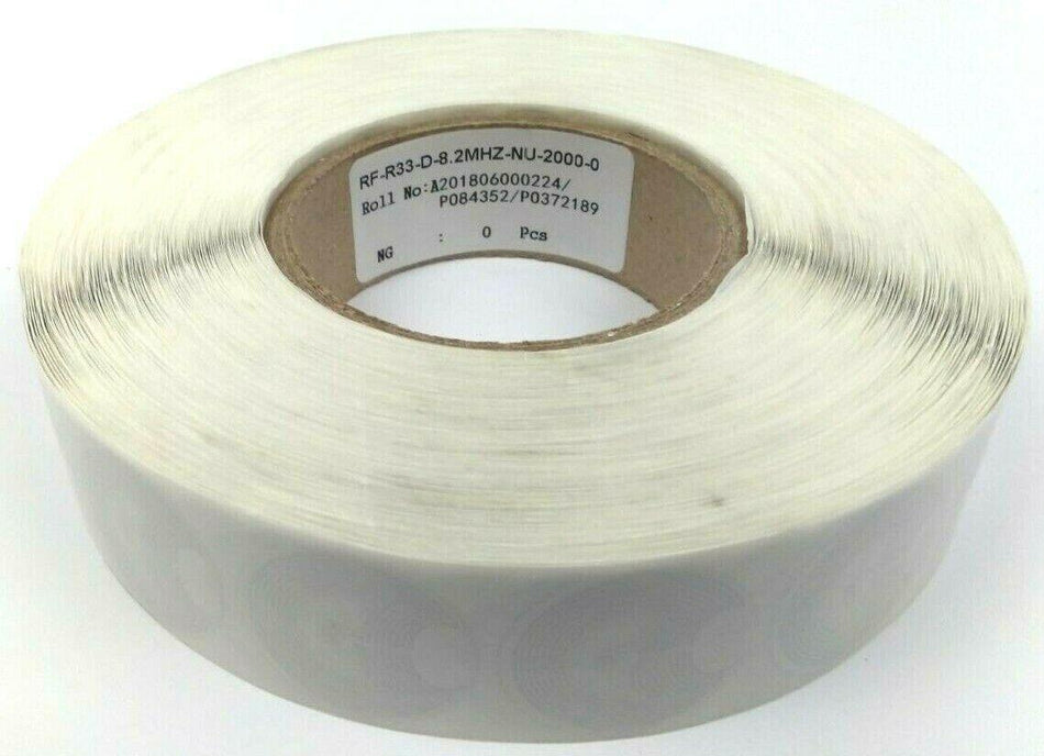 RF 33mm Round Clear Label Roll of 2000 XL33R-CLR2KLU2