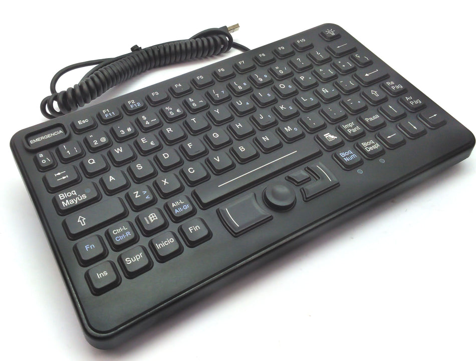 iKey Industrial Backlit Rugged QWERTY Spanish USB Keyboard SL-86-911-FSR-USB