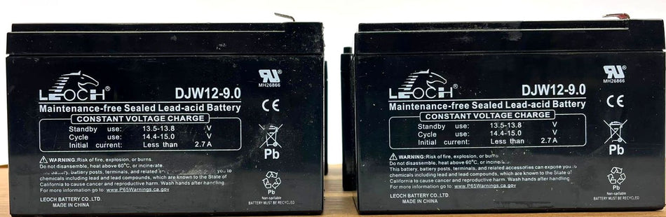 Leoch DJW12-9.0 Maintenance Free Sealed Lead Acid 12V 9Ah UPS Battery - 6 Pack
