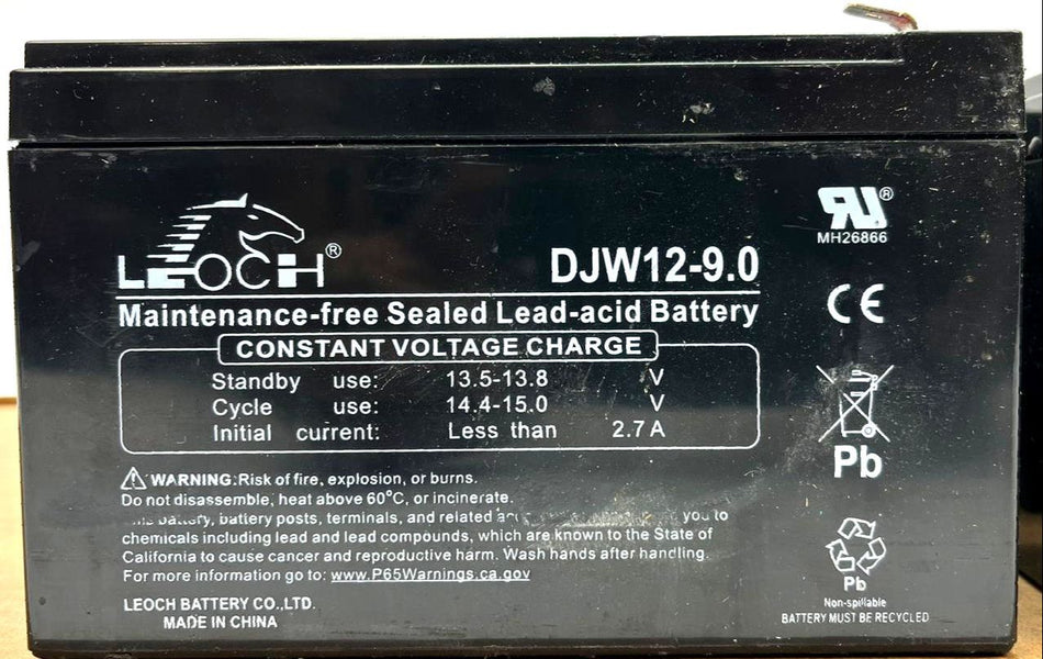 Leoch DJW12-9.0 Maintenance Free Sealed Lead Acid 12V 9Ah UPS Battery - 6 Pack