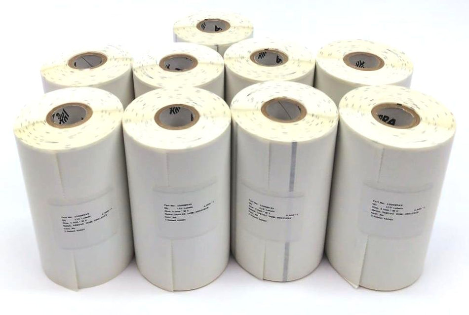 Zebra 4" x 6" Z-Select 4000T Thermal Labels White Genuine OEM 10008549 - 9 Rolls