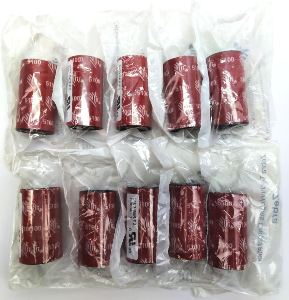 Zebra 2.25" x 2913" Genuine Premium 5100 Resin Ribbons 05100NT05707 - 11 Rolls