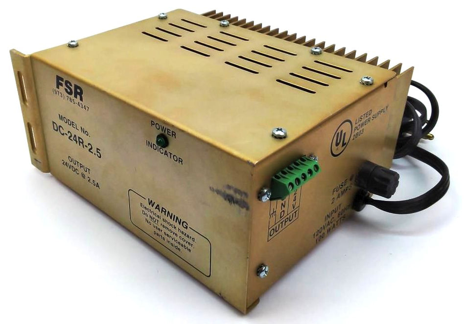 FSR DC-24R-2.5 Power Supply Fused 100W 24VDC 2.5A 785-4347