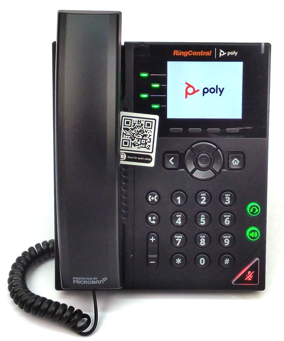 Poly VVX 250 RingCentral IP Phone HD Voice Color Display 2314-48820-101M