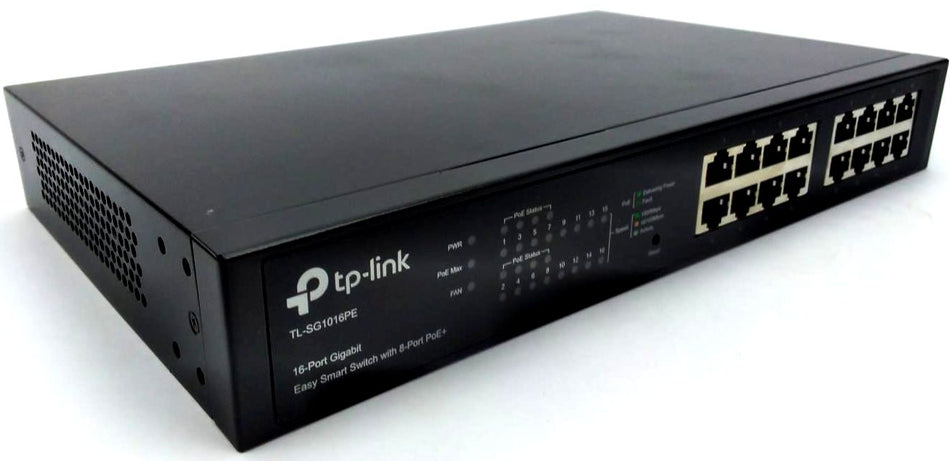 TP-Link TL-SG1016PE Ethernet Switch 16-Port Gigabit PoE+ Managed 0160600105