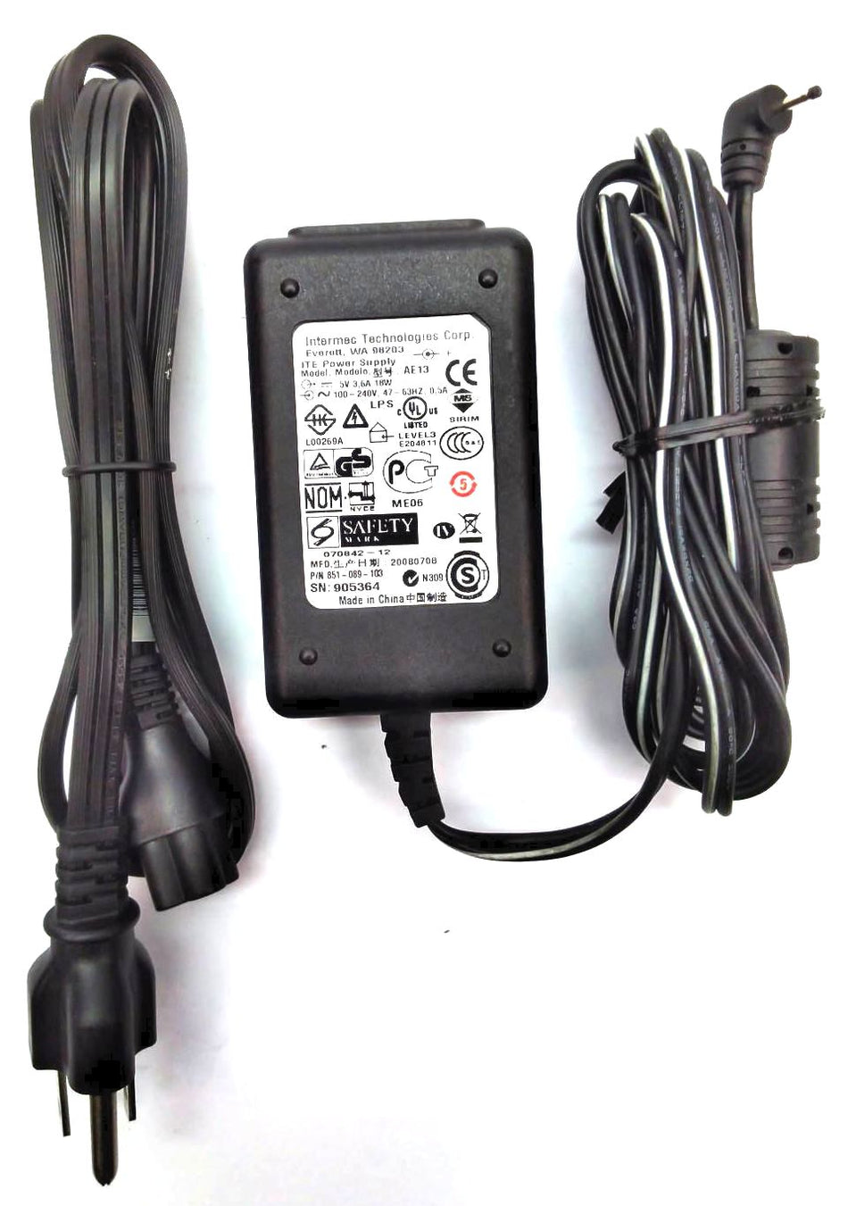 Genuine Intermec AC Adapter for CN4e Mobile Computer 180W 5V 3.6A 851-089-103