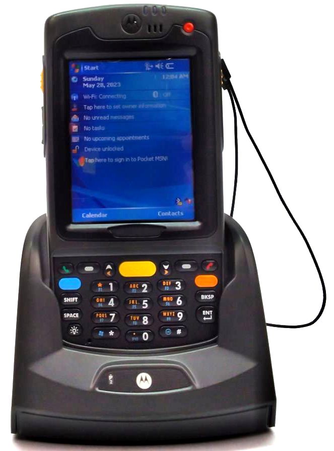 Motorola MC7090 Mobile Computer Scanner MC7090-PK0DJRFA7WR + Charging Cradle